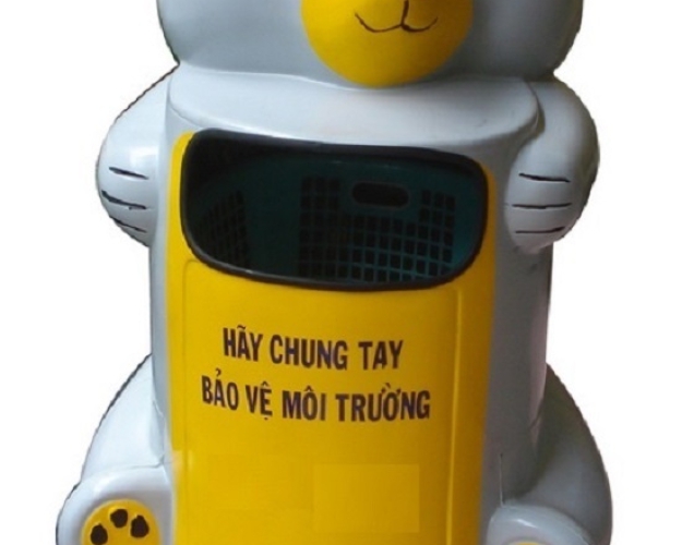 Thùng rác con gấu